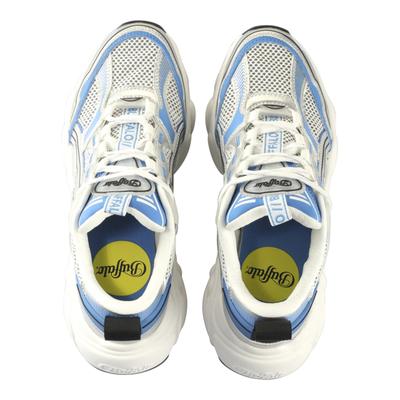 Trainingsschuh BUFFALO "Buffalo Buffalo CLD Run JOG - Vegan Nappa/Mesh", Damen, Gr. 37, silber, weiß, blau, Kunstfaser, unifarben, Schuhe