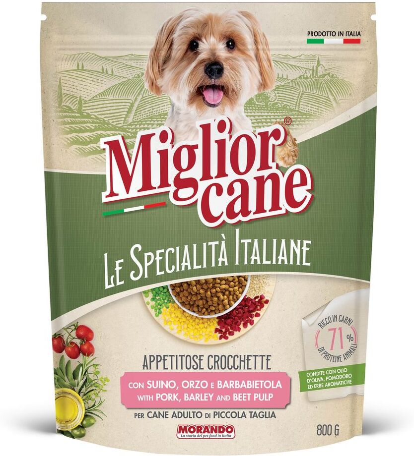 MORANDO Miglior Cane Mini Suino Orzo e Barbabietola 800G