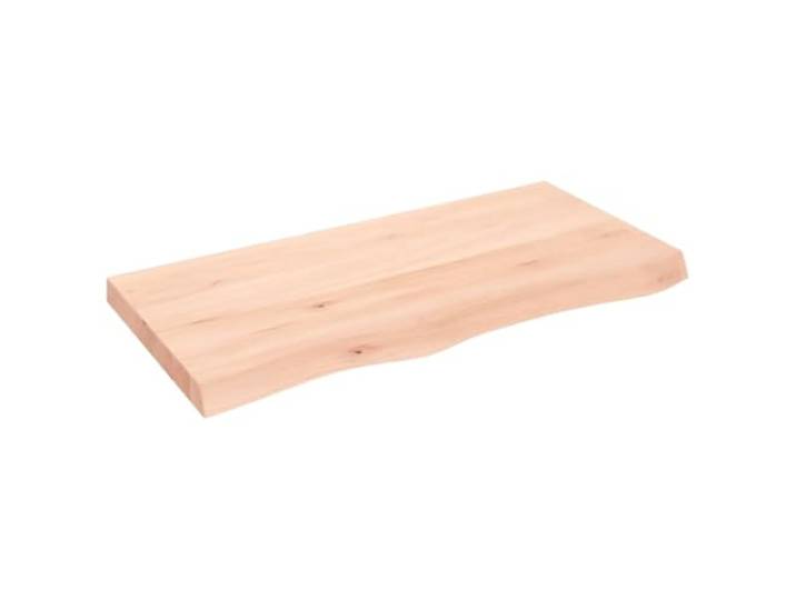 vidaXL Tischplatte 100x50x(2-6) cm Massivholz Eiche Unbehandelt