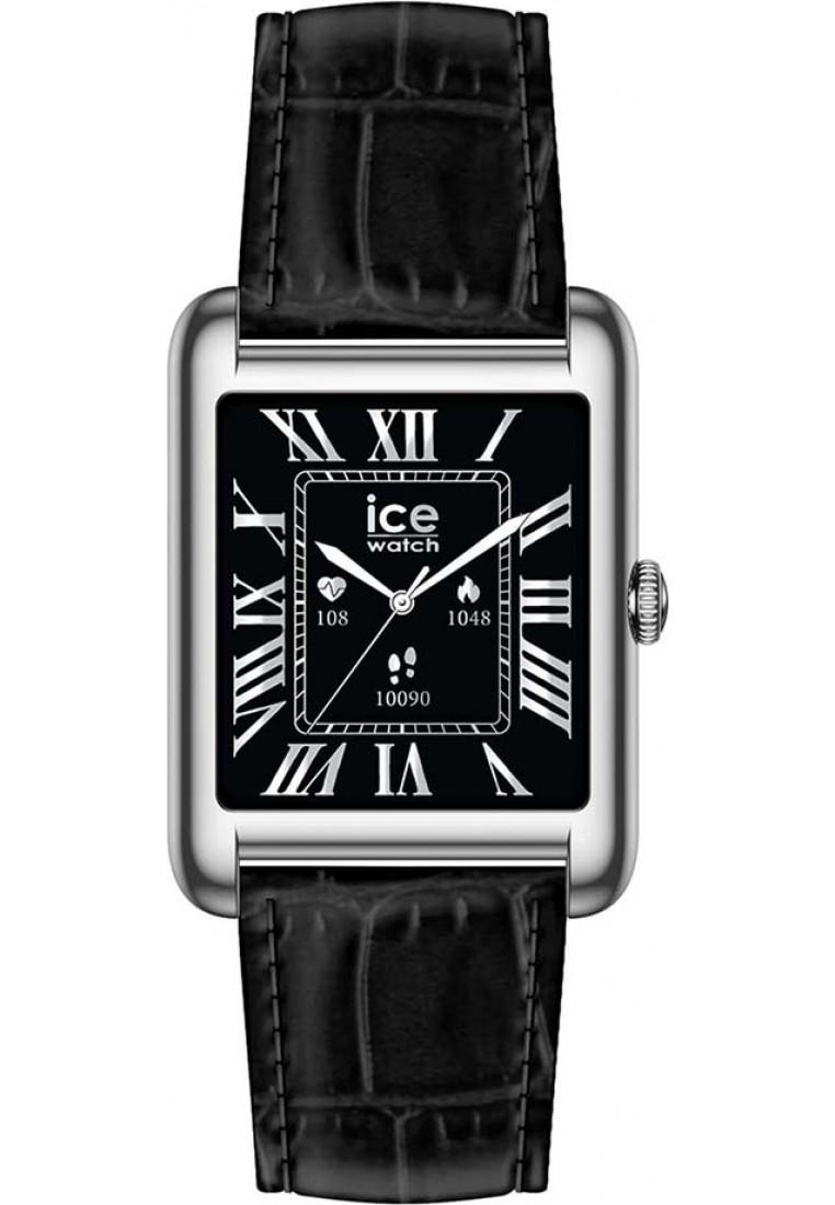 Ice Watch Ice Smart Tk 2.0 - Silver - Black Croco Unisex Horloge Zwart 025380