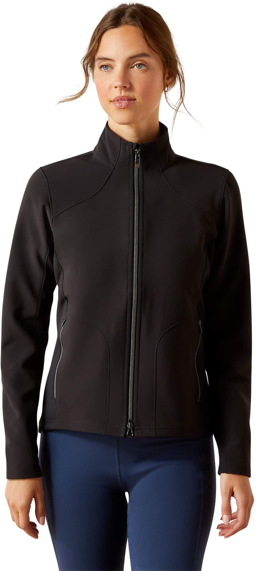 Women's Boreas Full Zip Sweatshirt Hoodie in Black, Size: XL by Ariat