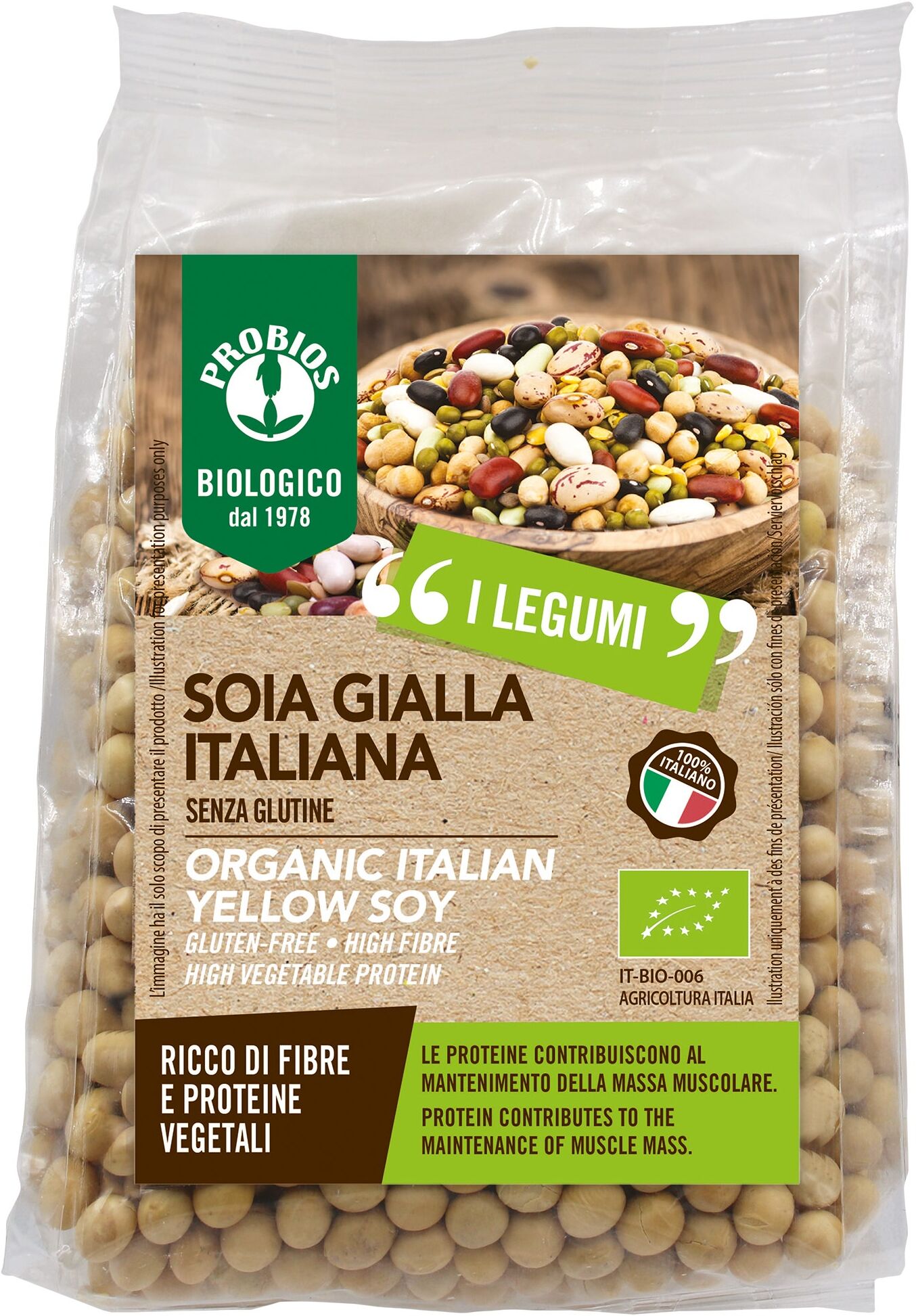 PROBIOS Legumi - Soia Gialla 400 Grammi 