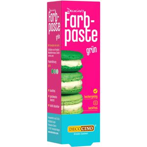 Decocino Lebensmittelfarbe Farbpaste, wasserlöslich, grün, in der Tube, 20 g