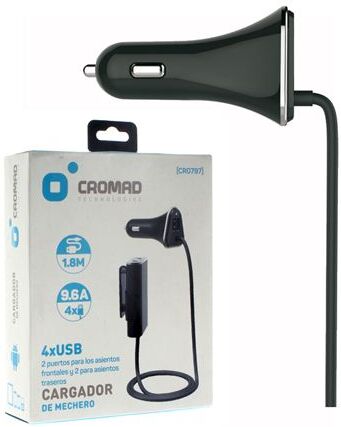 Carregador de Isqueiro 4x USB 9,6A - CROMAD
