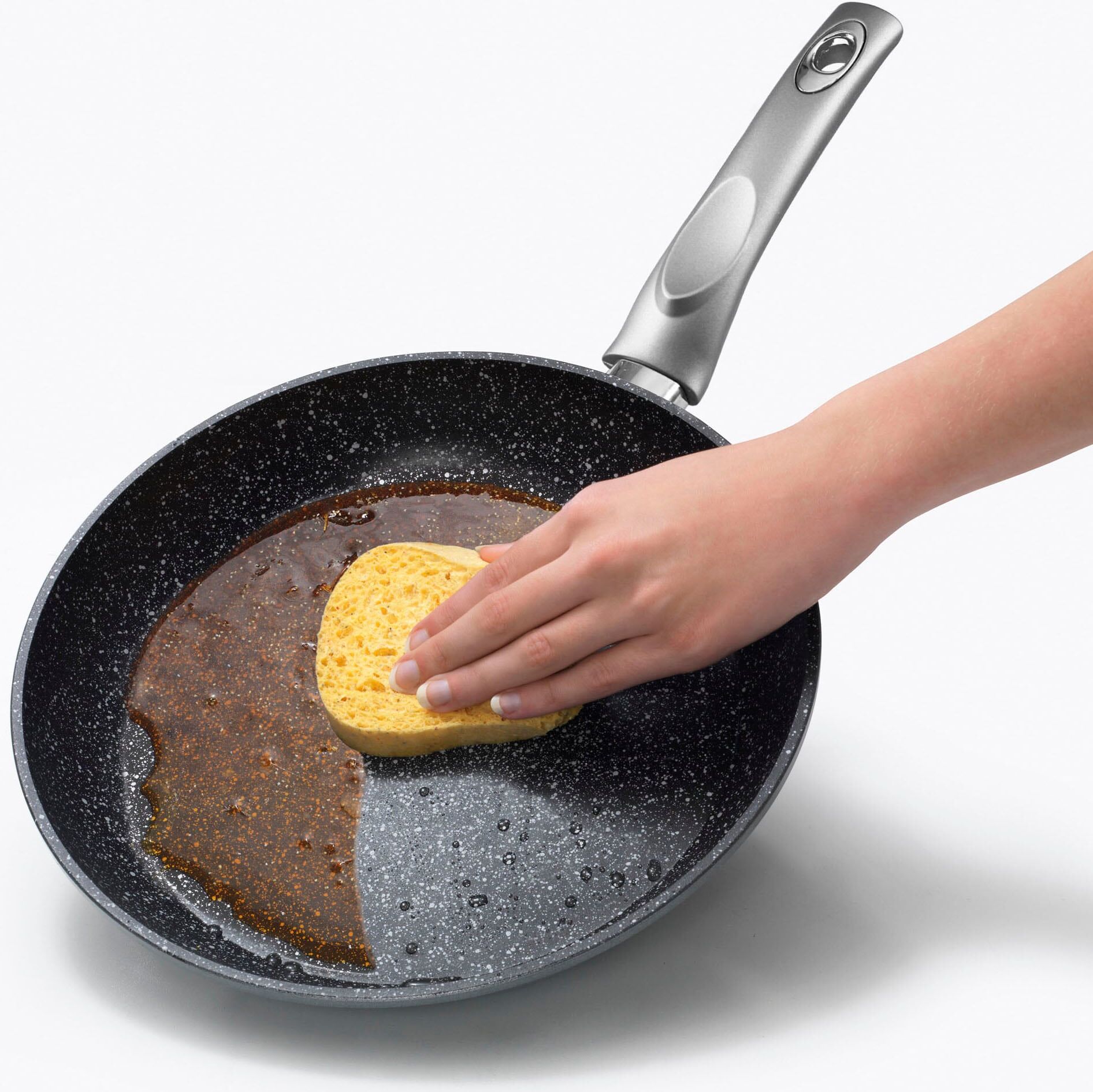 Schmorpfanne STONELINE, grau (anthrazit), H:5,9cm Ø:24cm, Pfannen, Schmorpfanne, Induktion