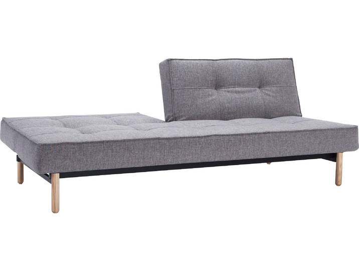 Schlafsofa INNOVATION LIVING ™ Splitback, Schlafsofa, 3-Sitzer, Gästebett , grau, B:210cm H:79cm T:96cm, Fiilzoptik (100% Polyester), Sofas, Schlafsofa, Schlaffunktion, stylisch, komfortabel und bequem, Mehrfunktionssofa