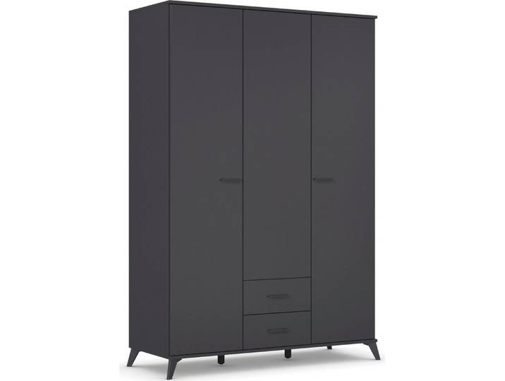 rauch Drehtürenschrank Lucena mit schräg ausgestellten Füßen im Monochrom-Stil