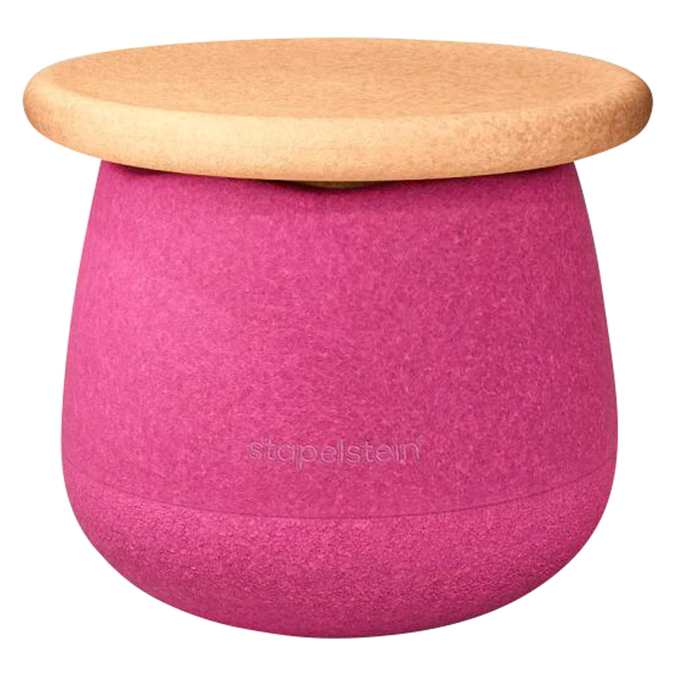 Stapelstein Beschäftigungsspielzeug Kinderhocker - pink / braun (200211)