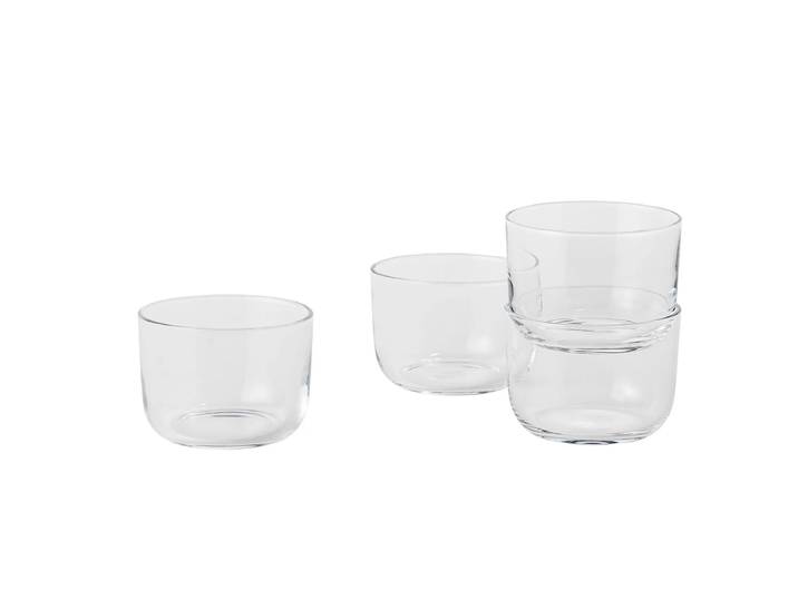 Muuto - Corky Trinkglas (4er-Set), low, clear