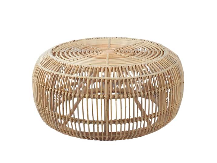 Table basse ronde en rotin