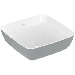 Villeroy & Boch Artis Aufsatzwaschbecken, quadrat, ohne Überlauf, 410x410mm, 417841BCT7, Farbe: French Linen