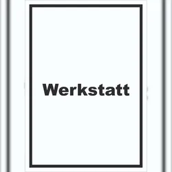 HB-Druck Werkstatt Schild mit Text Handwerk Reparatur hochkant A0 (841x1189mm)