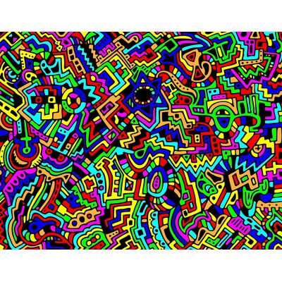 Fototapete PAPERMOON "Bunte Zusammenfassungen", bunt, B:3m L:2,2m, Vlies, Tapeten