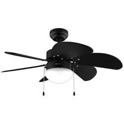Cecotec Deckenventilator Mit Lampe Energysilence Aero 3600 Vision Full Schwarz 50 W, Ventilator, Schwarz