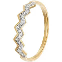 GLIZZ GL8678 Damenring mit Diamanten Gold 333/8K, 52/16,6