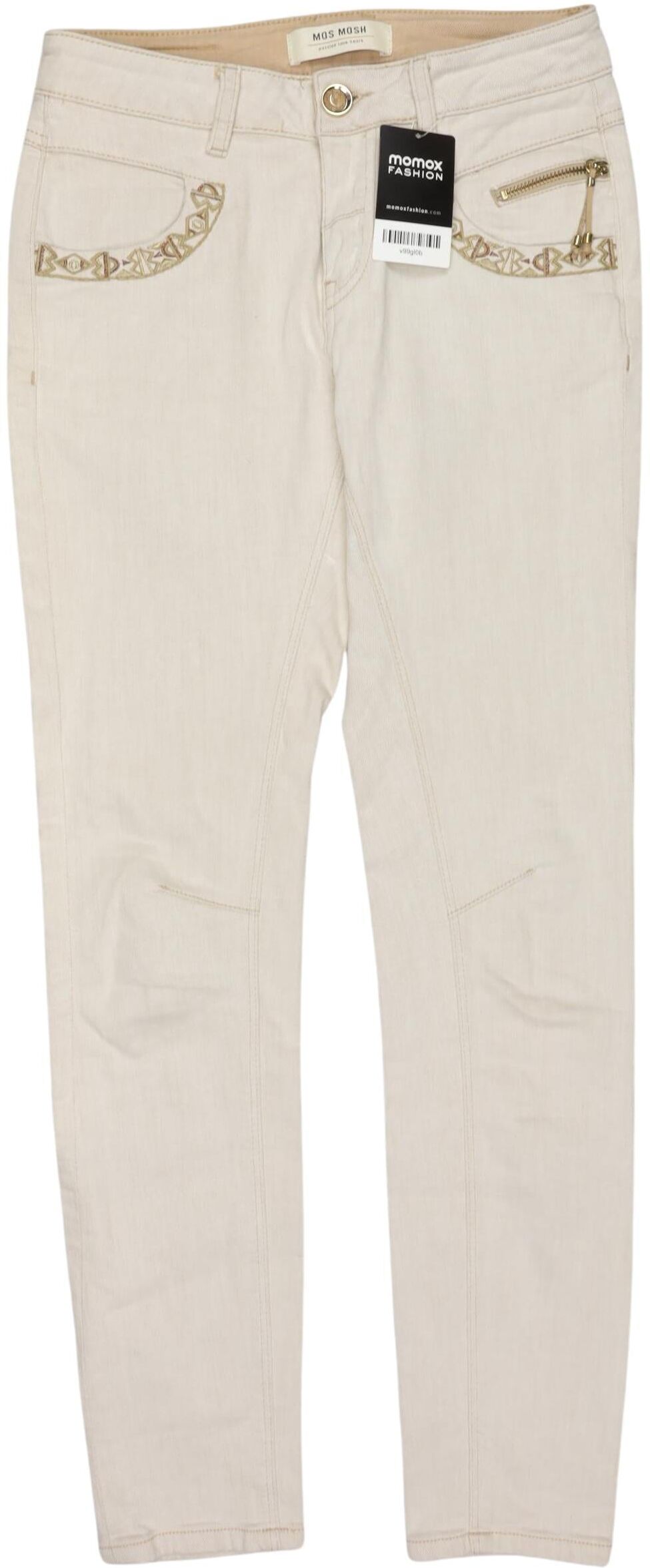 Mos Mosh Damen Jeans, Beige, Gr. W26, Baumwolle / Elasthan - Second Hand
