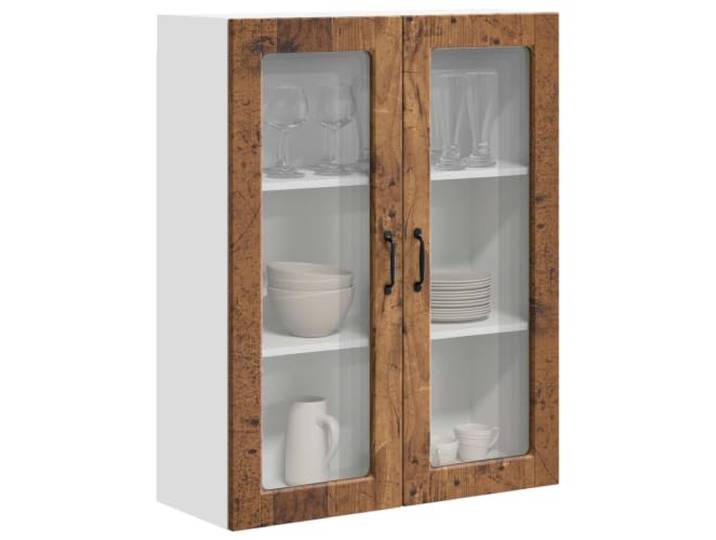 KTHLBRH Wandschrank Küche 80 x 31 x 100 cm Holz mehrschichtig Wandmontage, 3 Einlegeböden, 2 Türen, leicht zu reinigen, vielseitige Lagerung