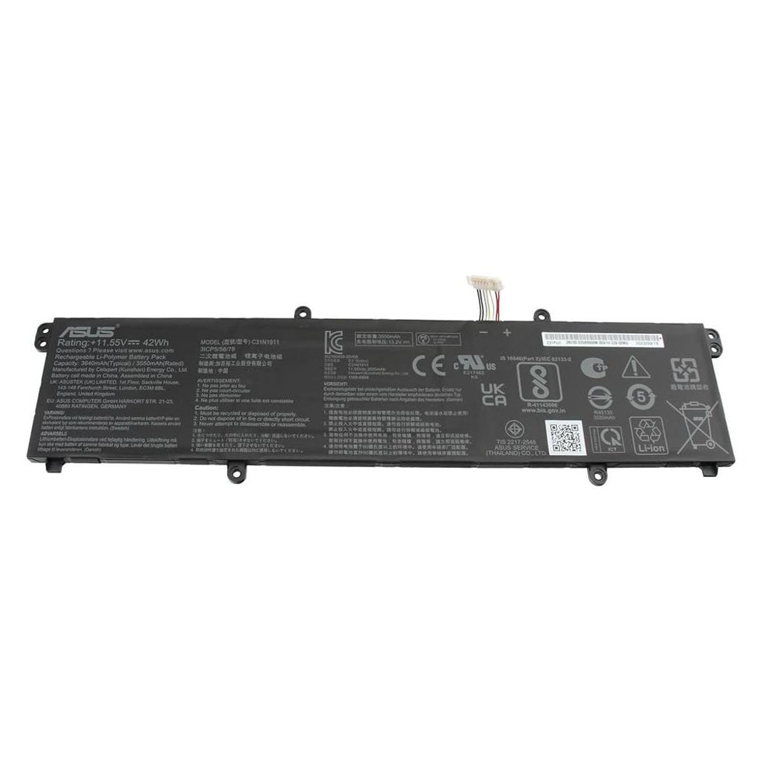 ASUS Battery C31N1911 3640mAh / 42Wh / 11.55V / 3 cells (3 Zellen, 3640 mAh) (0B200-03580800)