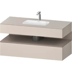Duravit Collection One Einbauwaschtisch mit Konsolenwaschtischunterbau, 1200x550x600mm, Nische Basalt Matt, QA4787043910000, Farbe: Taupe Matt