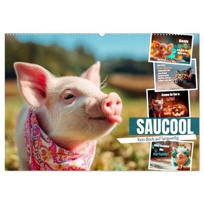 Saucool - Kein Bock auf langweilig (Wandkalender 2027 DIN A2 quer), CALVENDO Monatskalender