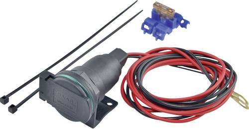 BAAS Zigarettenanzünderdose mit Rohrhalter ZA02 Belastbarkeit Strom max.=5A Passend für (Details) Zigarettenanzünderstecker