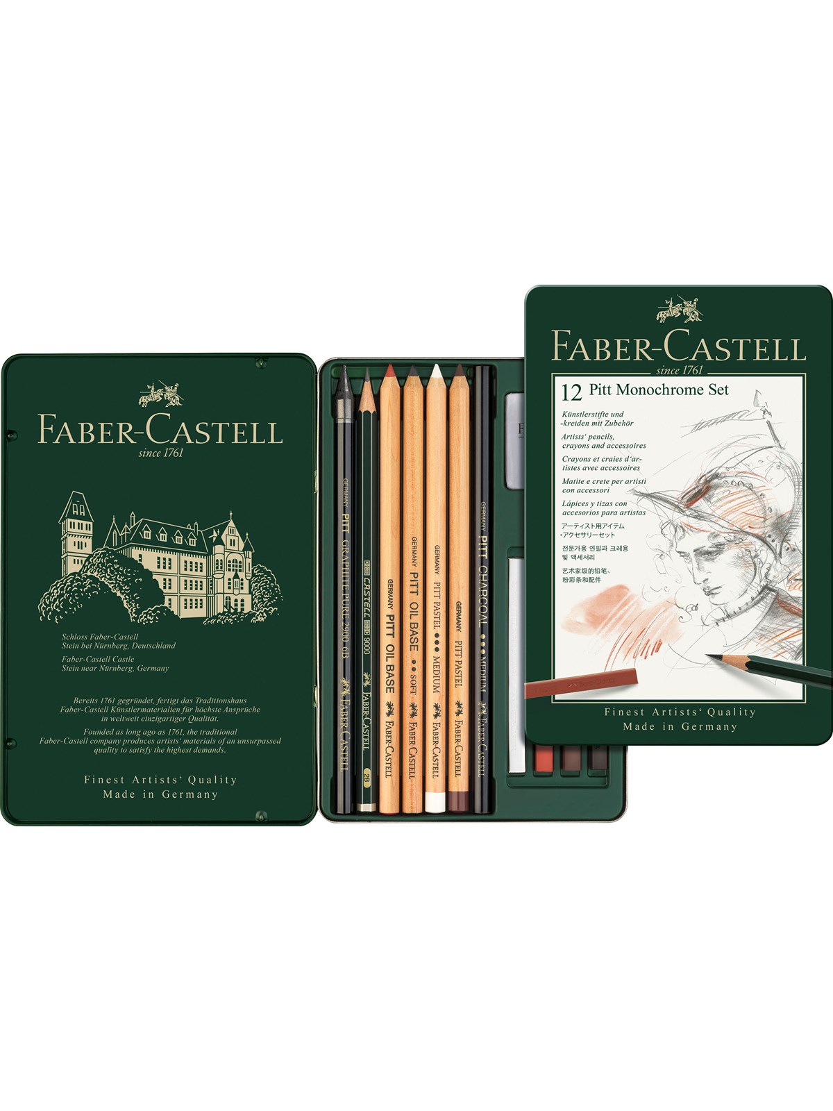 Faber-Castell Set Pitt Monochrome klein Metalletui