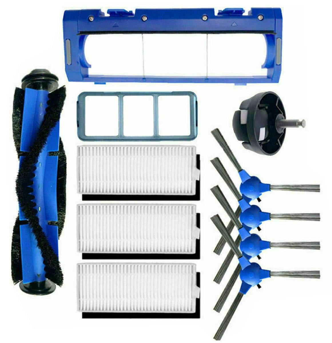 Wigento Bundelset voor eufy RoboVac 11S reserveaccessoires met zijborstels, filters, looprollen en banden