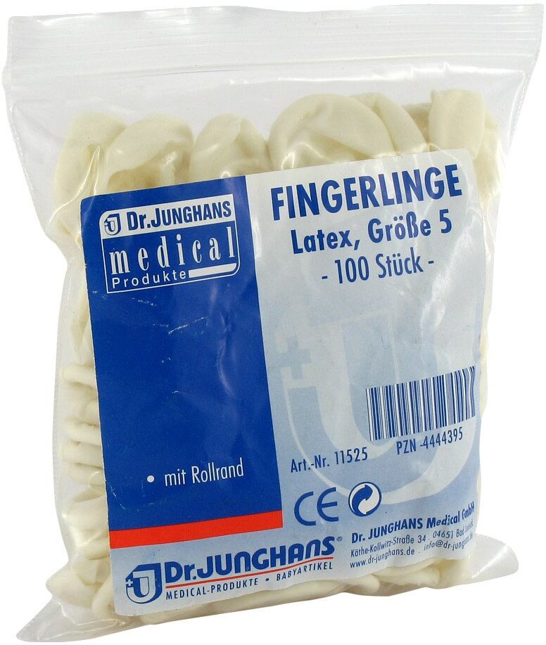 Fingerling Op Latex Größe 5 gerollt 100stk