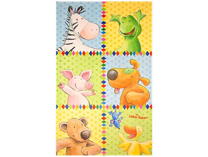 Unbekannt Die Lieben Sieben Kinderteppich Weich und Soft, 140x200 cm Farbe Bunt, Teppich mit Bildmotiv für Jungen und Mädchen, Kinderzimmer-Teppich Öko-Tex zertifiziert