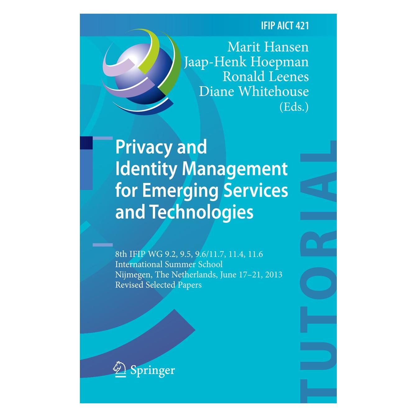 Springer Privacy and Identity Management for Eme (9783642551369)