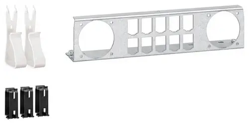 Hager UM00M3 UM00M3 Multimedia Kit Patch-Panel Geräte- u.Kabelhalter f.2xSteckdose Multimedia Kit 1St.