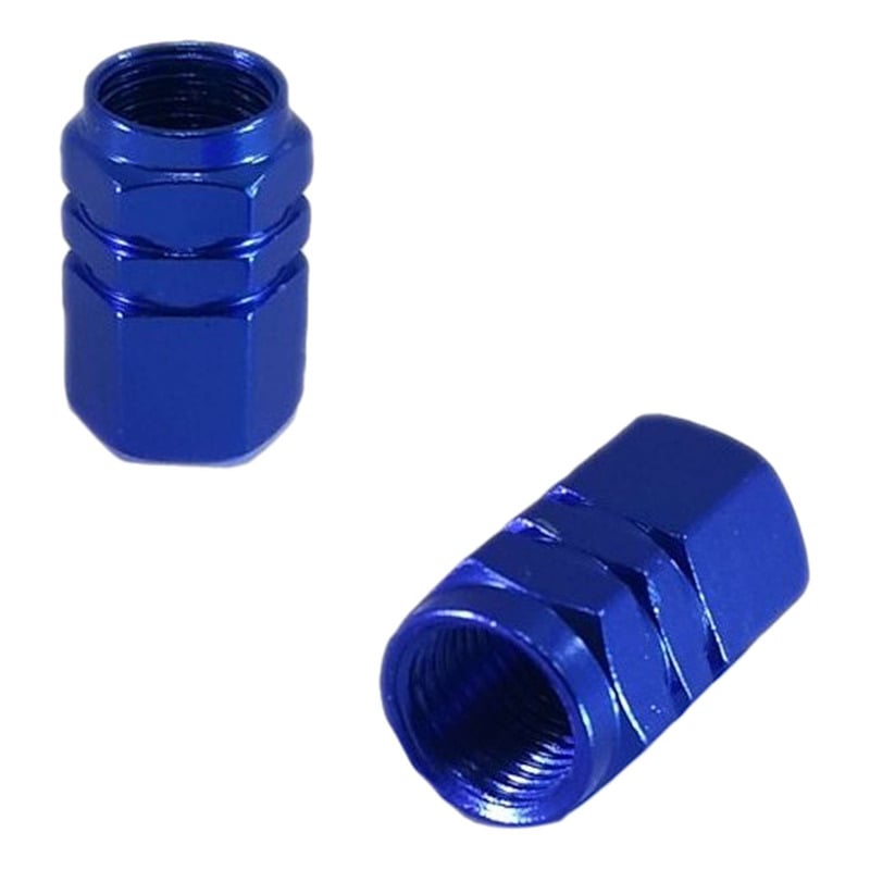 Paire de bouchons de valves Brazoline Écrou bleu