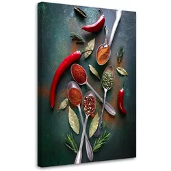WANDBILD küchengewürze paprika