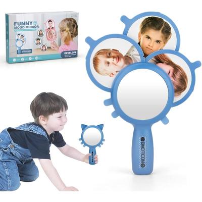 Montessori Emotion Mirror Matching Game For Kids With Expression Cards pink