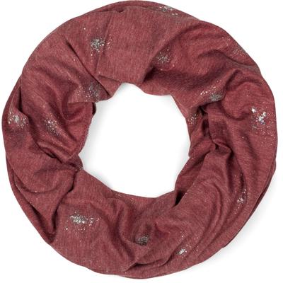 Loop STYLEBREAKER "Loop Schal mit Glitzer und Pailletten Punkte", Damen, rot (bordeaux, rot meliert), Obermaterial: 50% Viskose CV. 50% Polyester PES., Modisch, Modetücher Loop
