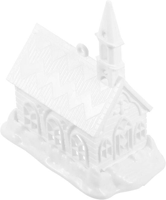 Miniatuur Sneeuwhuis Kerst Decoratie Wit