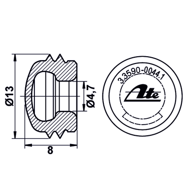 ATE Verschluss-/Schutzkappe 03359000441 für Fiat ALFA ROMEO Mercedes