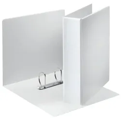 Ringbuch Präsentation, mit Taschen, A4, PP, 2 Ringe, 50 mm, weiß