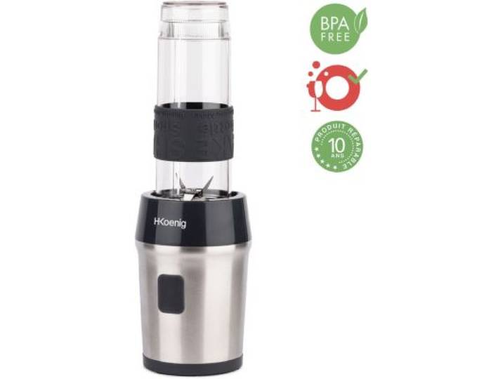 H.koenig - Blender Smoo9 Mini - 2 Gourdes De Transport Incluses - 570ml