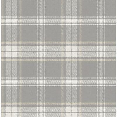 Seabrook Designs Dellabrooke Plaid Pre-Pasted Wallpaper
