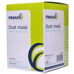 10x Finixa P3 Partikelmaske FFP3 NR D weiss PSA m. Ventil EN149:2001+A1:2009