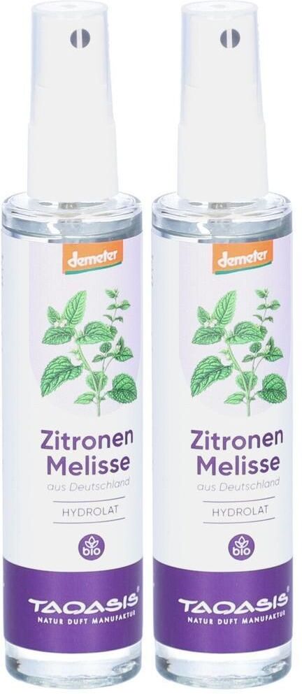 TAOASIS Zitronenmelisse Hydrolat demeter Deutschland Öl 2x 2x50 ml