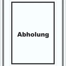 HB-Druck Abholung Schild mit Text Post hochkant A6 (105x148mm)