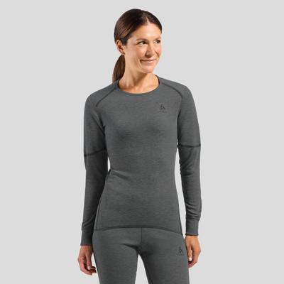 Funktionsshirt ODLO "Odlo ACTIVE X-WARM", Damen, Gr. XS, grau (odlo steel grau melange), 100% Polyester, Shirts Funktionsshirt