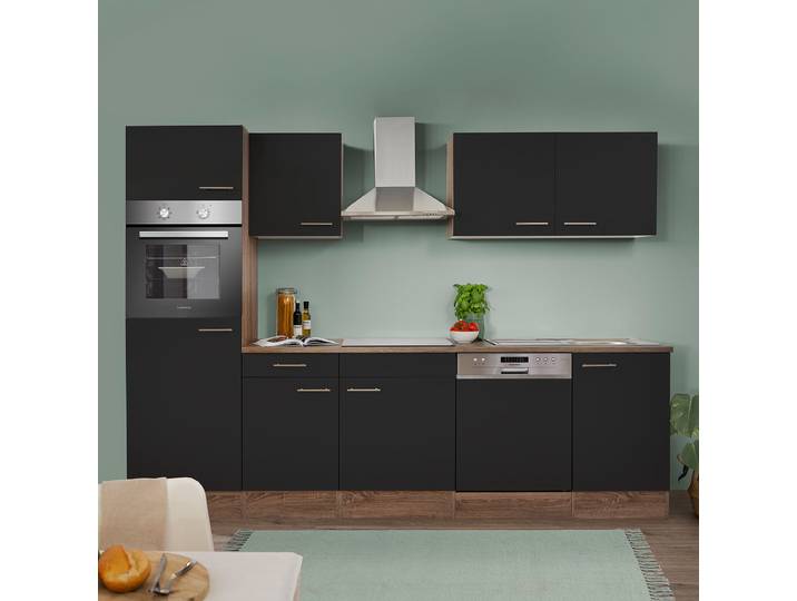 Cuisine Oliver XI 280cm Noir/Noir