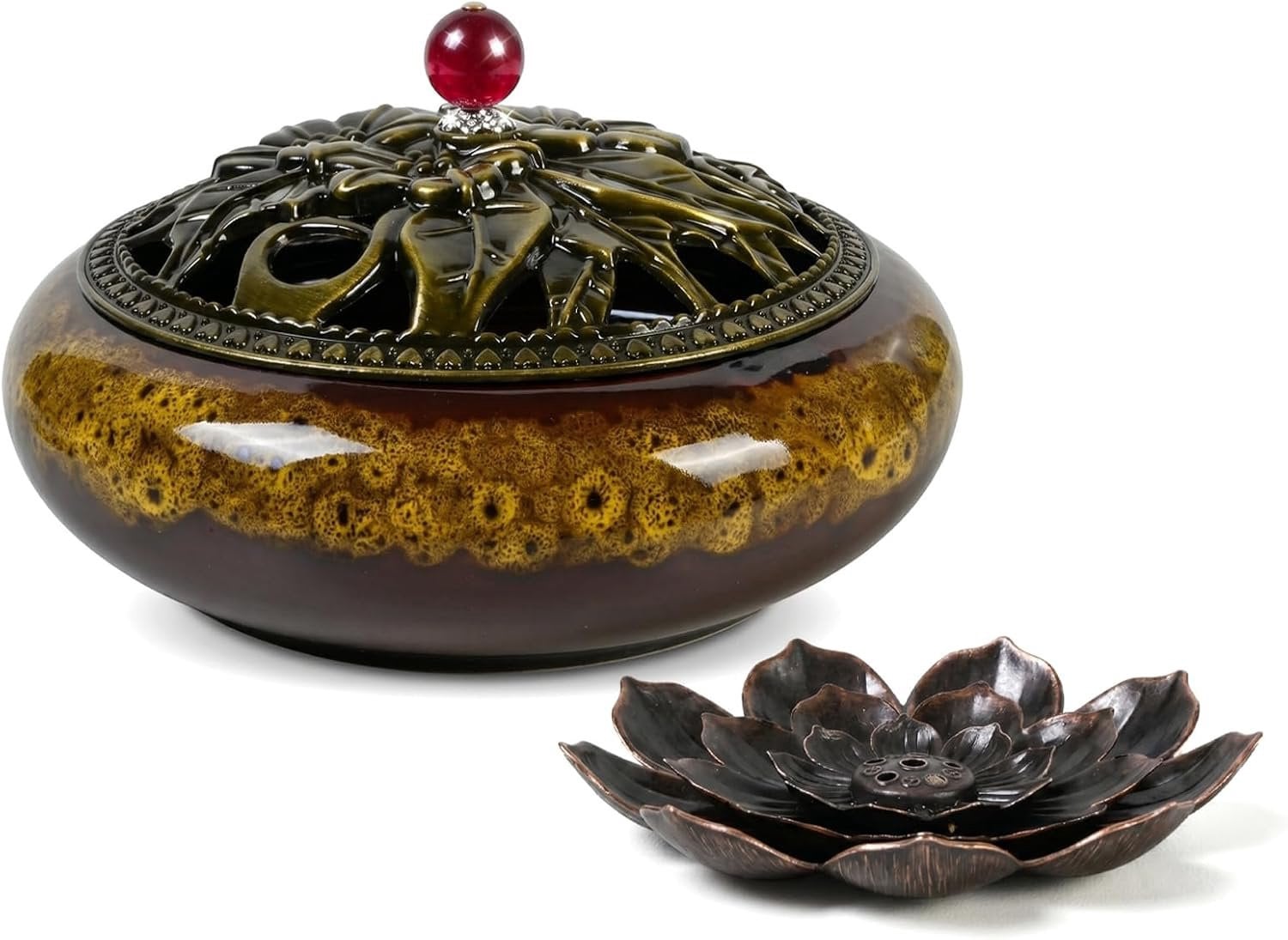 ShopVlot Wierookhouder Keramiek Lotusdesign