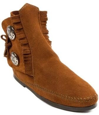 Minnetonka Two Button Boot Hardsole - Mens 11 Brown Boot Medium