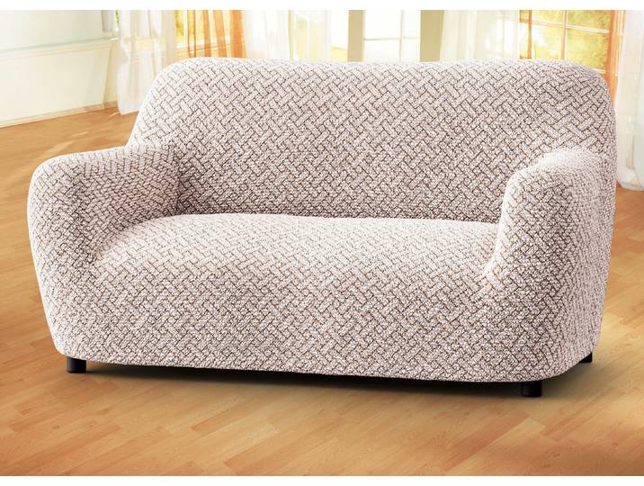 Passgenaue Stretchbezüge in Mikrofaser-Qualität, Beige, Größe 105 (TV-Sessel-Bezug)