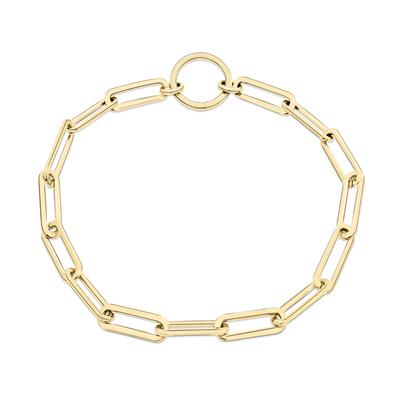 Charm-Armband TAMARIS "Schmuck Geschenk Edelstahl Charm Armkette The Link Chain", gold (gelbgoldfarben), Armbänder, Damen, 18cm, Edelstahl, Charm-Armband