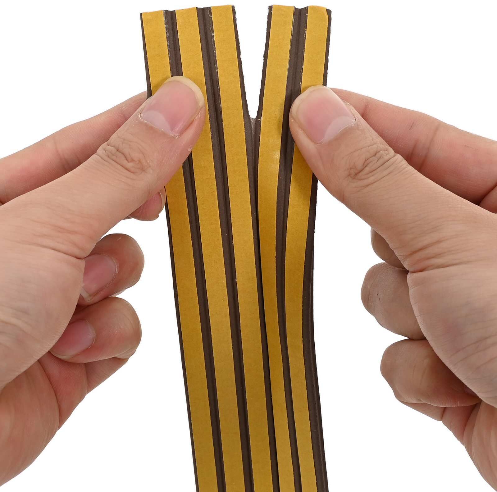 vidaXL joint de fenêtre autocollant Marron 9 x 3 mm 12 m Mousse EPDM